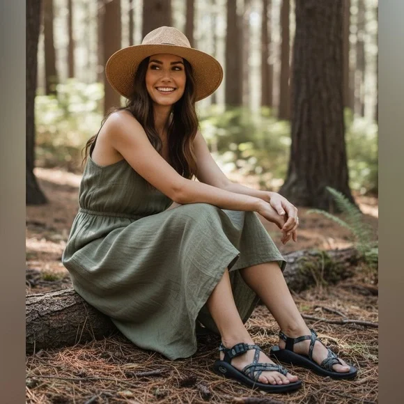 Chaco Women's Black and Gray Sandals 8 - Picture 2 of 11